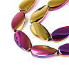 Electroplate Glass Beads Strands EGLA-N055-02L-3