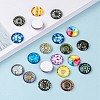 Mosaic Printed Glass Half Round/Dome Cabochons X-GGLA-N004-16mm-G-7