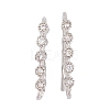 Rack Plating Brass Cubic Zirconia Earring Hooks KK-S374-05P-01-1
