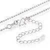 Brass Ball Chain Necklaces NJEW-N054-12P-2