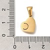 304 Stainless Steel Heart Pendants with Rhinestone STAS-Z103-01G-03-3