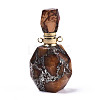 Assembled Synthetic Pyrite and Imperial Jasper Openable Perfume Bottle Pendants G-R481-14-3