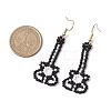 Glass Seed Bead Guitar Dangle Earrings EJEW-MZ00274-3