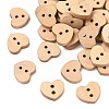 Lovely 2-hole Basic Sewing Button in Heart Shape NNA0Z9E-1