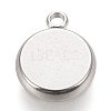 Tarnish Resistant 304 Stainless Steel Pendant Cabochon Settings STAS-K202-03C-P-2
