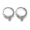 Anti-Tarnish 304 Stainless Steel Hoop Earring Findings STAS-C112-01P-1