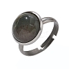 Half Round Natural Indian Agate Finger Rings RJEW-M062-01P-22-2