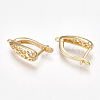 Brass Hoop Earring Findings with Latch Back Closure KK-S350-070G-2