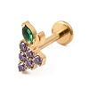 F136 Titanium Pave Cubic Zirconia Fruit Internally Threaded Labrets ME-CBA9828-06C-G-4