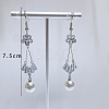 Exaggerated Clear Cubic Zirconia Tassel Dangle Earrings RO8227-2-2