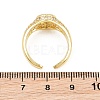 Brass Micro Pave Cubic Zirconia Cuff Rings for Women CU-CBA0A21-04G-5
