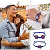 Adjustable Braided Nylon Cord Macrame Pouch Bracelet Making AJEW-SW00013-09-7