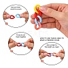 Opaque Spray Painted Acrylic Linking Rings OACR-S036-001A-I-2-5
