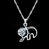 Trendy 925 Sterling Silver Pendant Necklaces NJEW-BB22364-8
