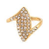 304 Stainless Steel Horse Eye Finger Ring for Women RJEW-C086-27-G-2
