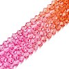 Gradient Color Baking Paint Glass Bead Strands X1-DGLA-A039-T4mm-A04-4