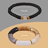 10Pcs 10 Style Handmade Polymer Clay Heishi Beaded Stretch Bracelets Set with Heart BJEW-SW00036-05-2
