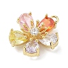 Brass Micro Pave Cubic Zirconia Pendants KK-S514-02A-G-2