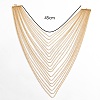 Elegant Iron Multi-Layered Waterfall Tassel Necklaces for Women FV0512-5