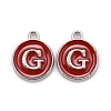 Platinum Plated Alloy Enamel Charms ENAM-S118-03G-P-1