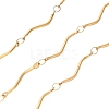304 Stainless Steel Wavy Bar Link Chains CHS-H116-01F-G-1