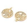 Brass Pave Cubic Zirconia Pendants KK-U009-10H-G-2