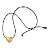 Ion Plating(IP) 304 Stainless Steel Heart Pendant Necklaces for Women NJEW-F328-15G-2