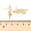 Brass Micro Pave Clear Cubic Zirconia Stud Earring Findings LS-KK-Z106-02G-06-3