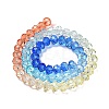 Transparent Painted Glass Beads Strands DGLA-A034-T6mm-A13-5