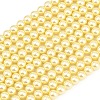 Eco-Friendly Dyed Glass Pearl Round Beads Strands HY-A008-8mm-RB012-1