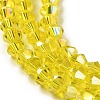 Transparent Electroplate Glass Beads Strands EGLA-A039-T2mm-B21-3