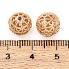 Brass Micro Pave Clear Cubic Zirconia Spacer Beads KK-Z089-09KCG-02-3