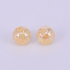 Electroplate Crackle Acrylic Beads CCG-WH0001-8mm-08-2