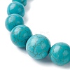 Dyed Synthetic Turquoise Graduated Beaded Necklaces NJEW-P279-03-3