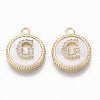 Brass Micro Pave Cubic Zirconia Pendants KK-T062-04G-NF-1
