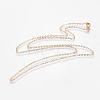 Eco-Friendly Rack Plating Brass Chain Necklaces MAK-G002-09G-FF-2