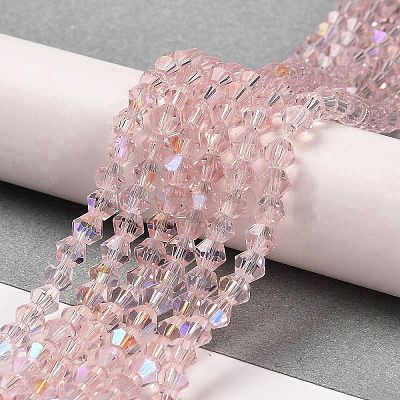 Transparent Electroplate Glass Beads Strands EGLA-A039-T4mm-L26-1