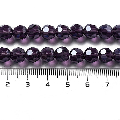 Electroplate Transparent Glass Beads Strands EGLA-A035-T8mm-A15-1