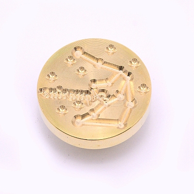 Brass Wax Sealing Stamp Head AJEW-TAC0026-01LG-11-1