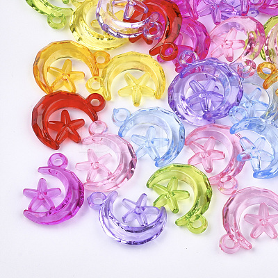 Transparent Acrylic Pendants TACR-S133-020-1