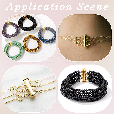 3Pcs 3 Holes Brass Slide Lock Clasps KK-BBC0027-60B-1