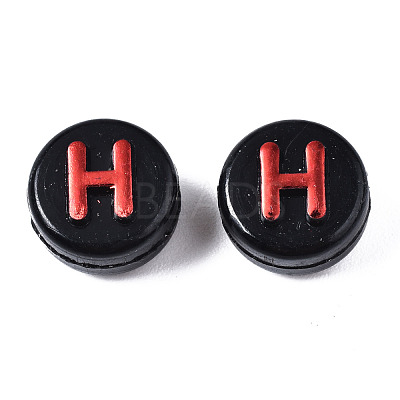Opaque Black Acrylic Beads MACR-Q242-009D-1