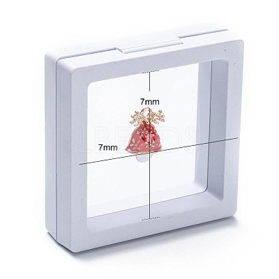 Square Transparent PE Thin Film Suspension Jewelry Display Box CON-D009-01B-05-1