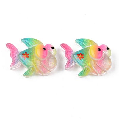 Rainbow Resin Cabochons LS-CRES-N024-38-1