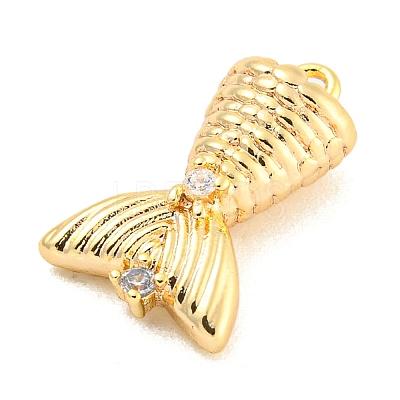 Brass Micro Pave Clear Cubic Zirconia Pendants LS-KK-U015-08G-1