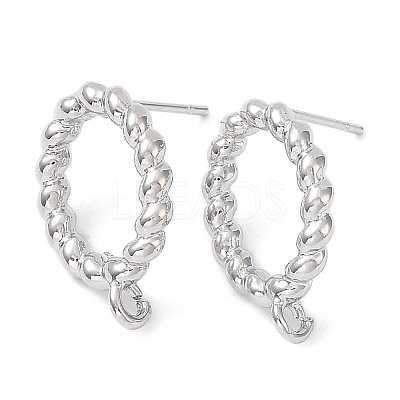 Brass Stud Earring Findings KK-C031-14P-1