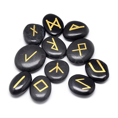 Natural Black Stone Beads G-Q481-115-1