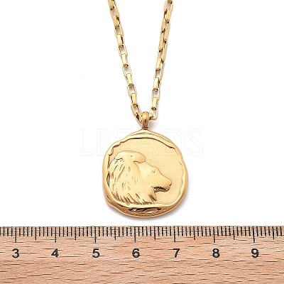 304 Stainless Steel Constellation Pendant Necklaces NJEW-K392-01G-05-1