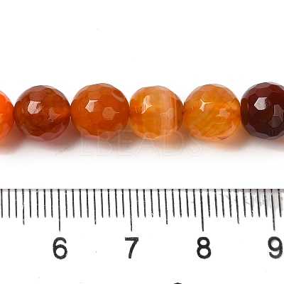 Dyed & Heated Natural Agate Beads Strands G-P539-D01-07-1