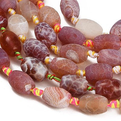 Dyed & Heated Natural Weathered Agate Beads Strands GG-CBAB9C6-E01-02-1